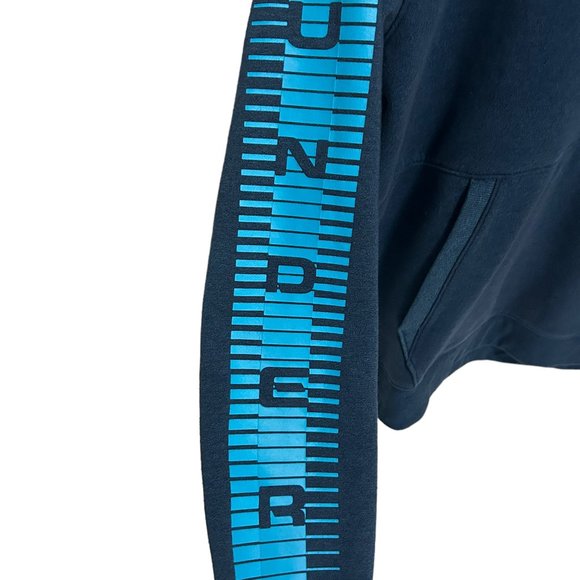 Under Armour Hooded Pullover Sweatshirt Size XL Loose Fit Graphic Sleeves - Picture 4 of 7